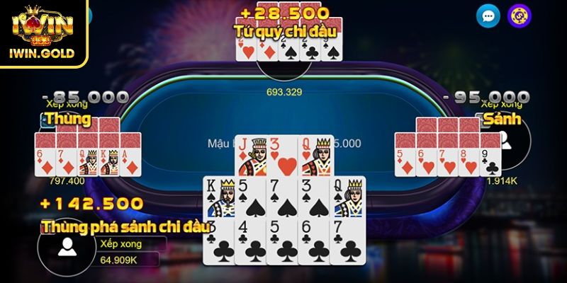 Hướng dẫn cách chơi Mậu Binh tại IWIN qua 4 bước