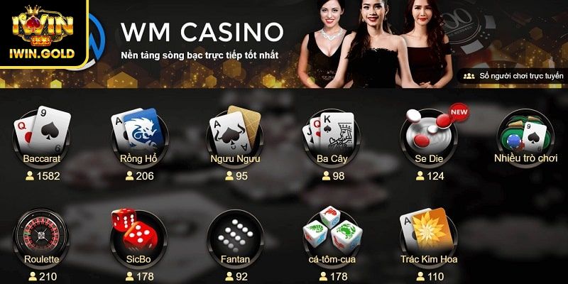 Điểm vượt trội thu hút người chơi WM Casino tại IWIN